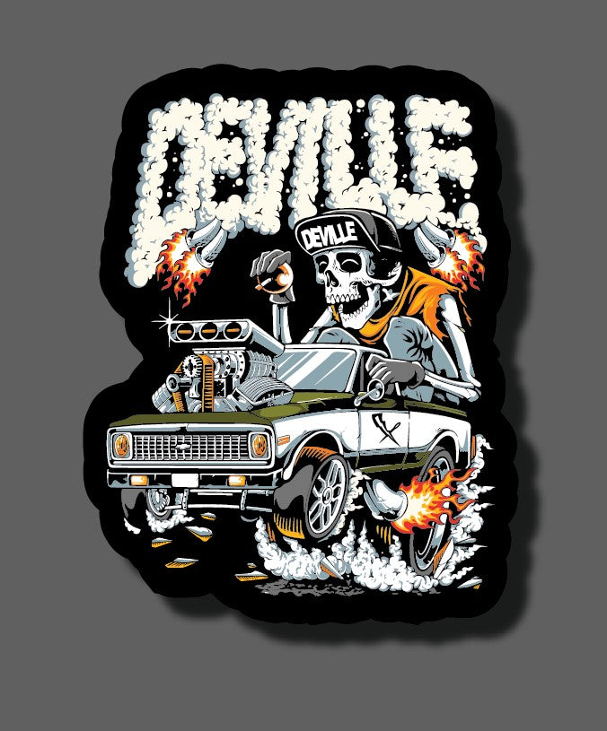Sketchy Hotrod c10 slap sticker – theDeVille